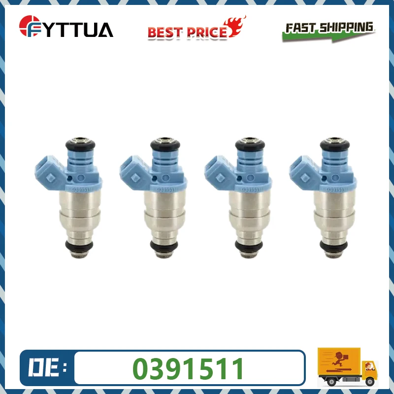4pcs Fuel Injector 0391511 For BMW MINI R52 R53 S JCW JOHN COOPER WORKS 210 2008 1.6L  13537574132 13530391511