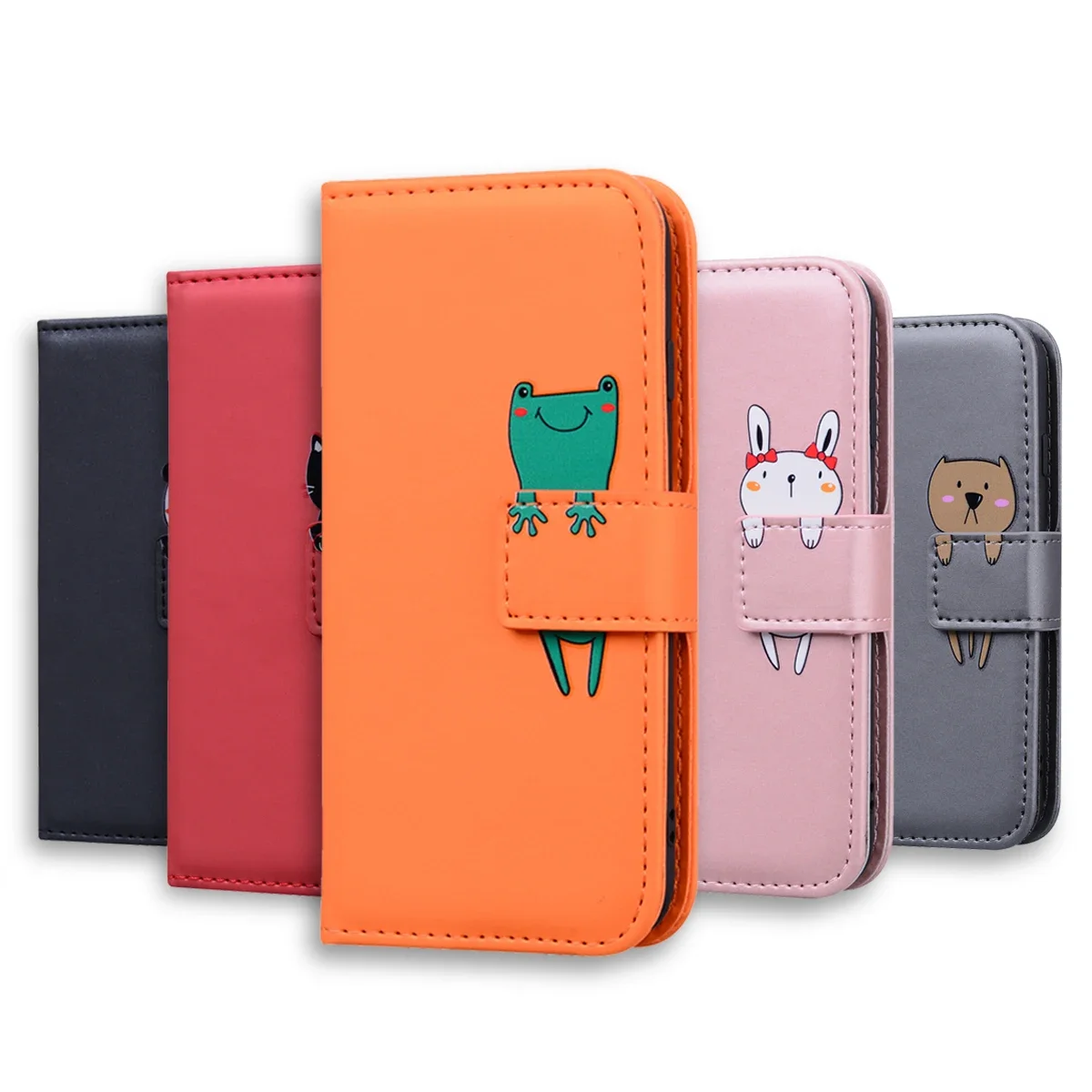 Cartoon Animal Leather Case Anti-fall Case For Redmi Xiaomi Note 10/Note 10 Pro/CC9 PRO NOTE 7 Redmi7A Redmi8A Note 8T Redmi9