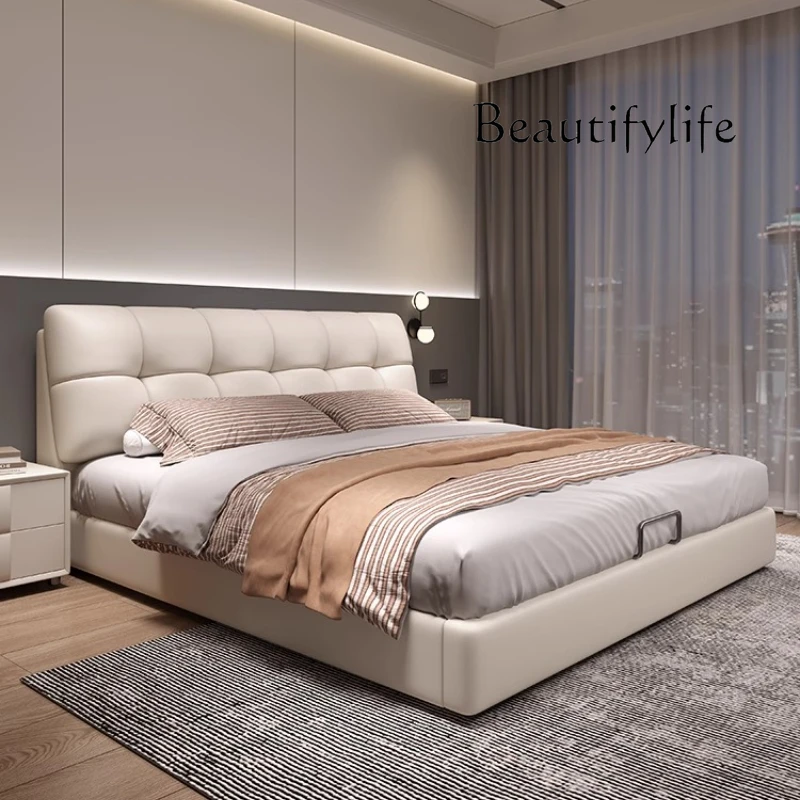 

X Lazy Modern Create Bed Apartment European Double Full Body Fashionable Bed Wedding High Quality Cama De Casal Bedroom Furnitur