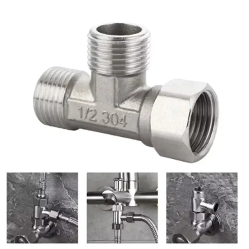 

Трехходовой переключающий клапан G1/2" из нержавеющей стали для ванной, биде, душевого распылителя, аксессуар для смесителя