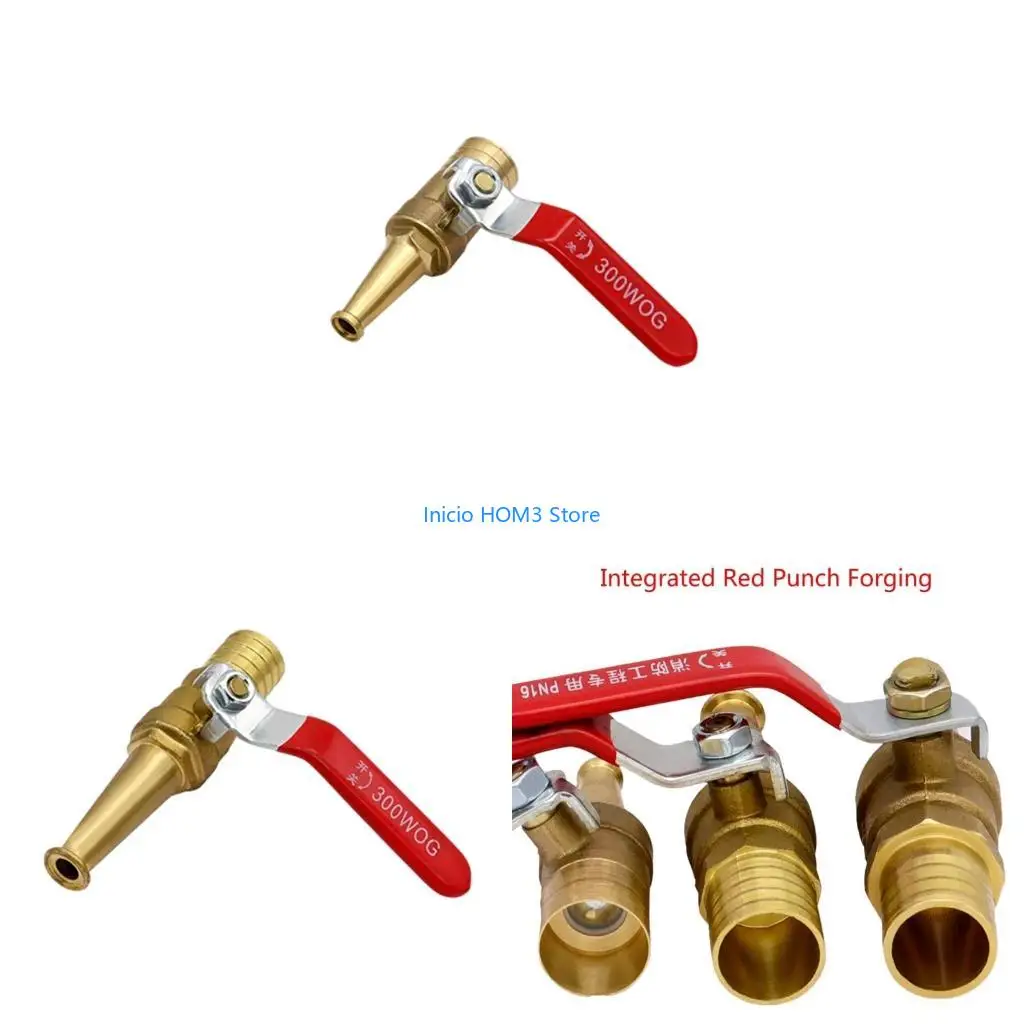 A5YD High Pressure Jets Nozzle for Garden Hose with Shut Offs Valves, Metal 1/2inch Quick Connector for Car Washing