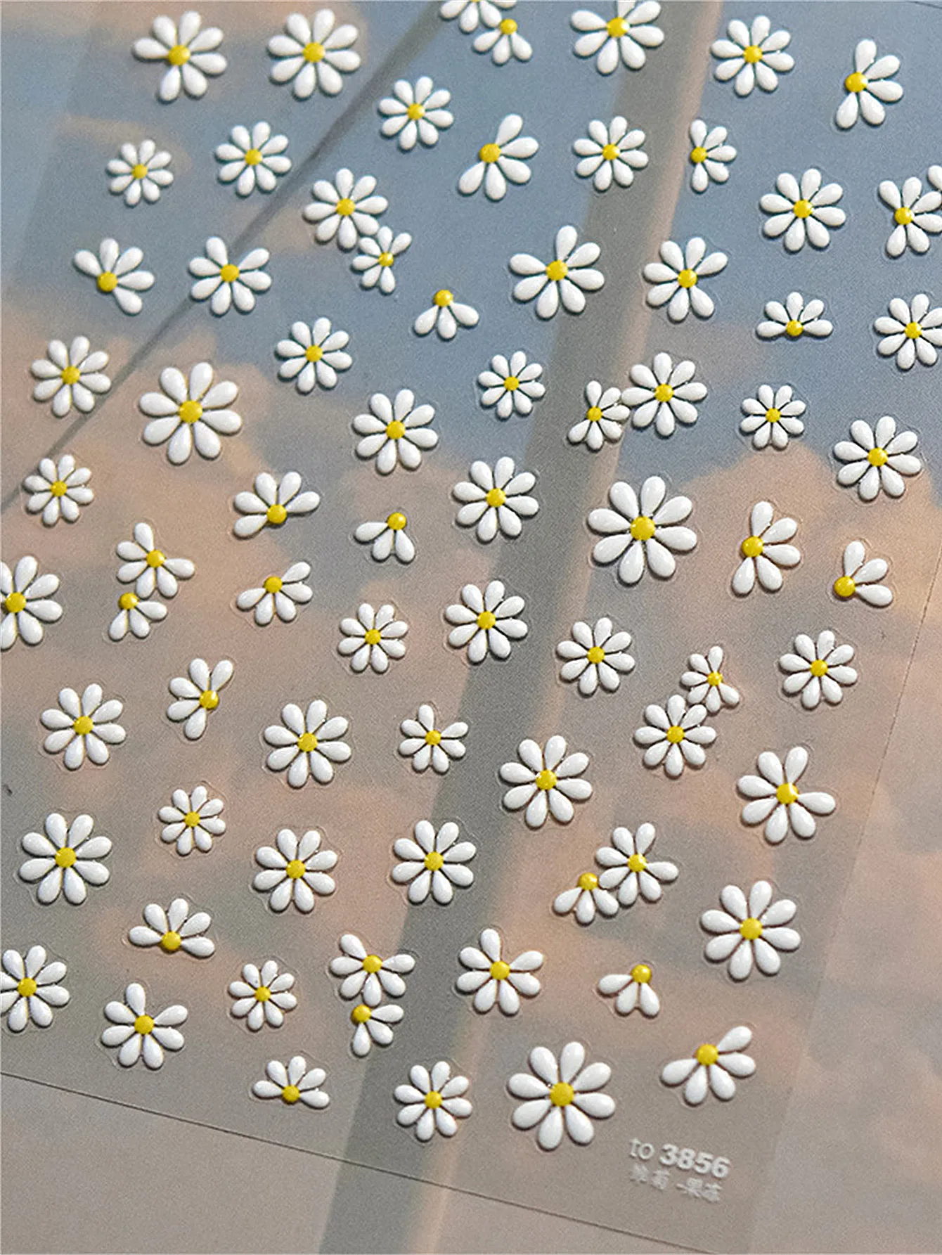 1PCS 5D Daisy Nail Art Stickers Bright-coloured Little Wild Flower  High Quality Design Adhesive Stickers Nail Art Decorations