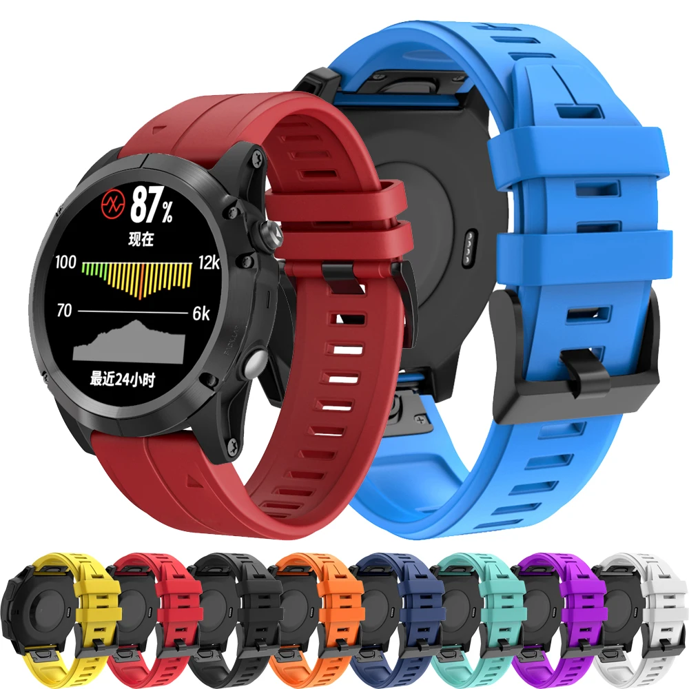 QuickFit 26mm 22mm Fenix8 Band For Garmin Fenix E 8 7 7X 6 6X 5 5X/Epix Pro 47mm 51mm/Enduro 3 Official Silicone Strap Bracelet