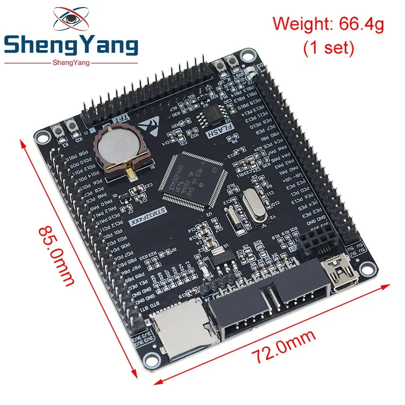 TZT STM32F407VET6 STM مجلس التنمية Cortex-M4 STM32 الحد الأدنى لوحة تعليمية النظام ARM اللوحة الأساسية