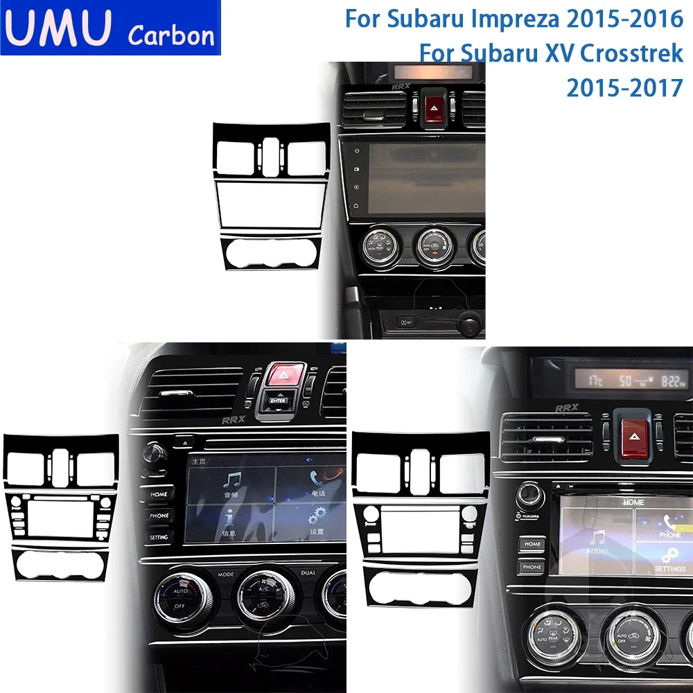 

For Subaru Impreza 2015 2016/Subaru XV Crosstrek 2015 2016 2017 Car Accessories Black Plastic Central Console Panel Trim Sticker