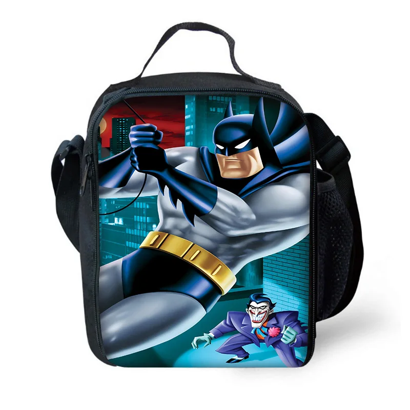 Superheld B-Batmans Logo Kind isoliert große Kapazität Tasche Junge Mädchen Student im Freien Picknick wieder verwendbare thermische Kühler Lunchbox