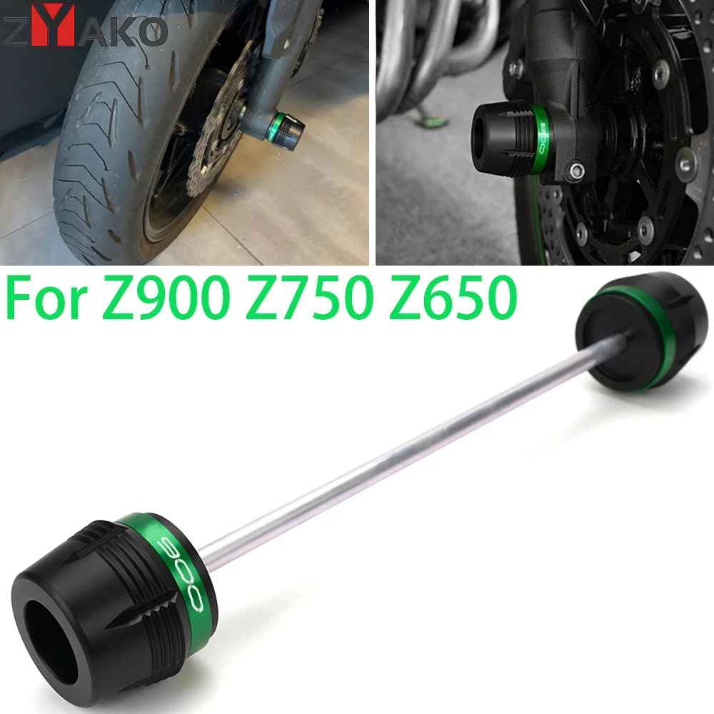 For Kawasaki Z900 RS SE Z650 Ninja650 Z750 S 2017-2024 Motorcycle Front Wheel Fork Frame Slider Protector Axle Fork Crash Slider