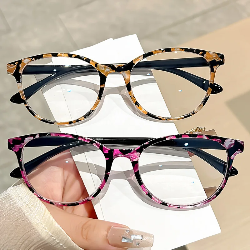 Fashionable Printed Reading Glasses, Anti Blue Light Glasses for Middle-aged and Elderly People, Retro Reading Glasses for Women