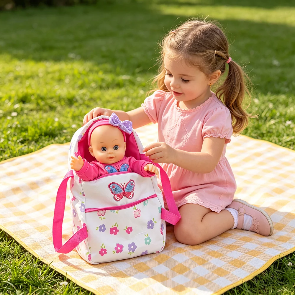 Doll Backpack Can Hold 12 Inch Dolls. Hand Withdrawal Backpack Is Suitable for Carrying 12 Inch Dolls and Comes with Doll Access view 5