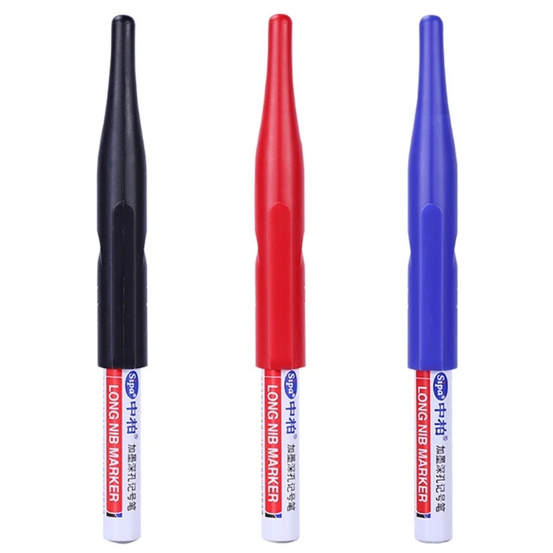 Y1UB Red, Black, Blue Carpenter Pen Hardware Decoration for Doodling