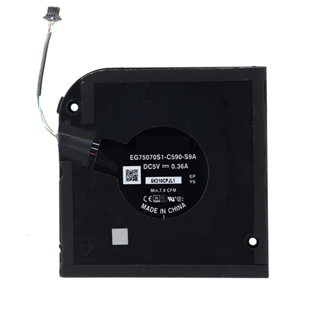 مروحة وحدة المعالجة المركزية للكمبيوتر المحمول DELL لخط العرض 5521 للدقة 3561 EG75070S1-C590-S9A DC5V 0.36A