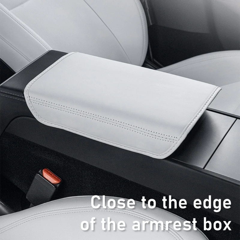 

Leather Armrest Box Protective ABS Cover For Tesla Model Y Juniper 2025 2026 2027 Model 3 2017-2023 Highland 2024 Arm Rest Lid