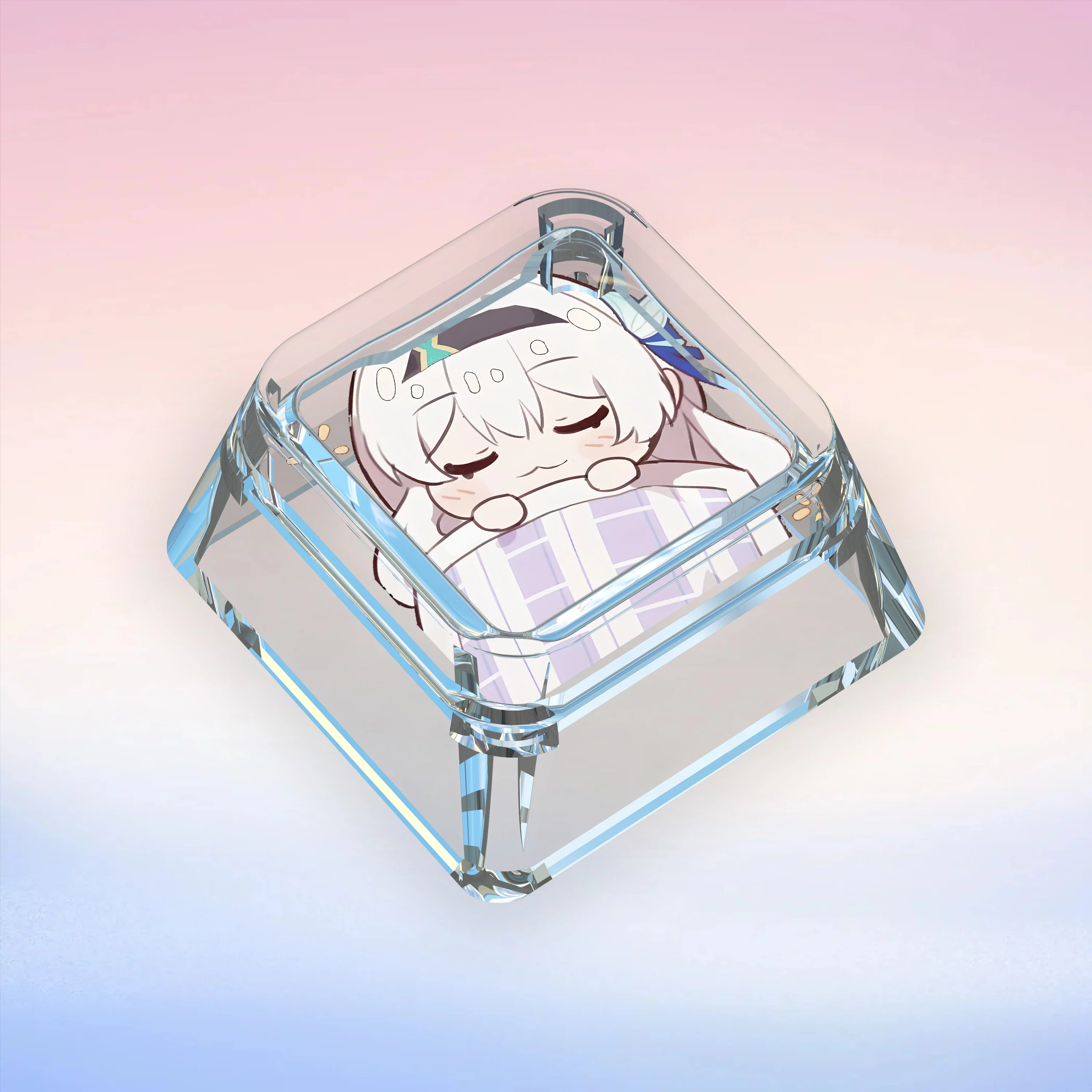 19 نماذج لتقوم بها بنفسك Honkai ستار السكك الحديدية اليراع لطيف لوحة المفاتيح الميكانيكية Keycap شفافة نقل الضوء أغطية المفاتيح الميكانيكية هدية #5