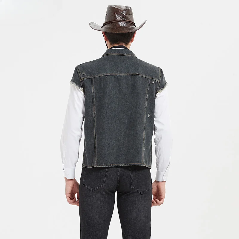 Vestes en denim du jeu Arthur Mar Ston pour hommes et femmes, manteau GlaMorgan, olympiques de cosplay, chapeaux Anime John Western, fête d'Halloween, RDR2