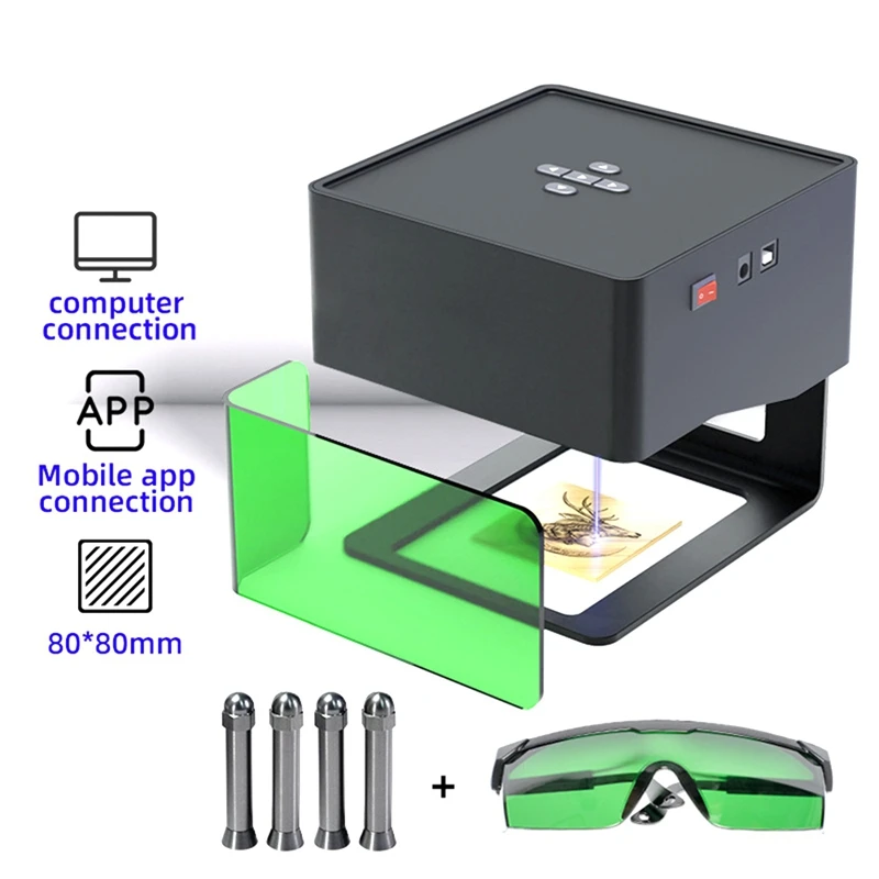 ABDJ-мини портативный лазерный гравер Diy Bluetooth машина окрашенная собачья бирка бумага кожа деревянный пластиковый логотип машина с ЧПУ