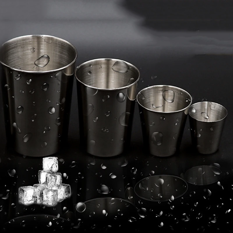 

​ Stainless Steel 30/70/180/320ml Beer Cola Milkshake Cup For Bar Coffee Shop Portable Drinkware Outdoor Travel Camping Mugs