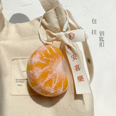Fruit, lovers, lockets, key rings wool needlepoint kit wool felt needle felting pendant craft needlecraft DIY handmade