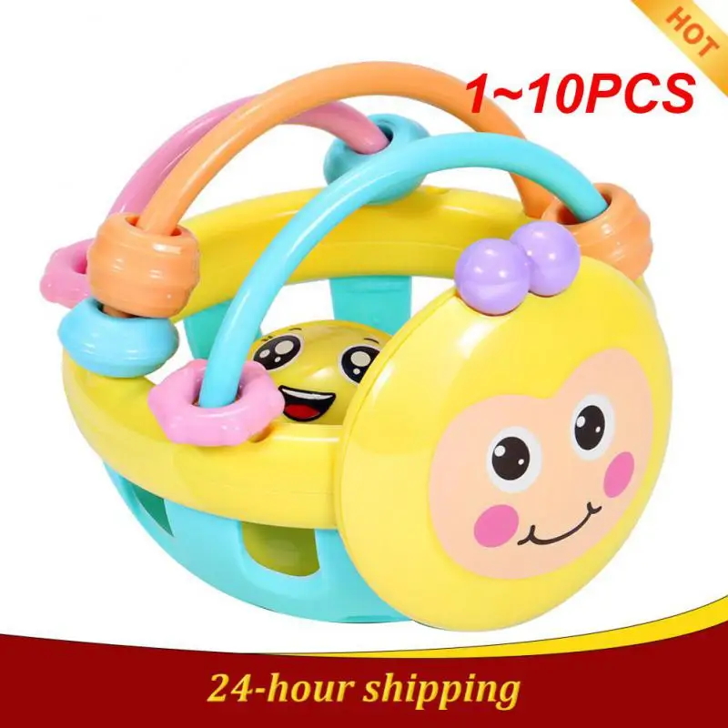 

1~10PCS Baby Rattles Intelligence Toy Baby Hand Grip Rattle Fitness Puzzle Soft Rubber Ball Bell Bite Toys For Kids Preschool