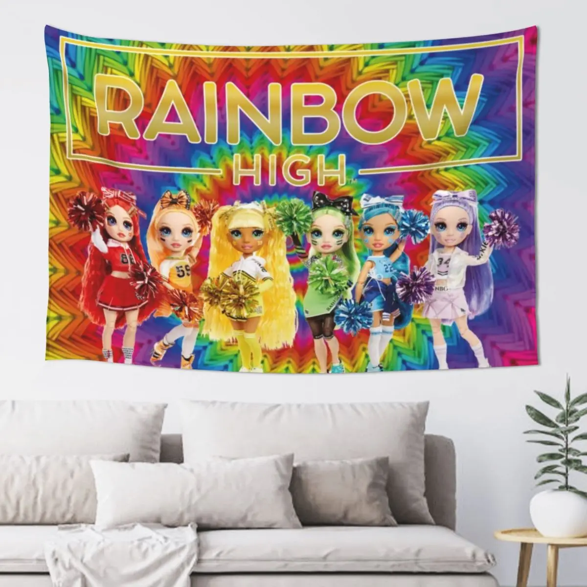 

Rainbow High Dolls Characters Tapestry Wall Decoration Decoration Aesthetic Room Decorator Tapestry