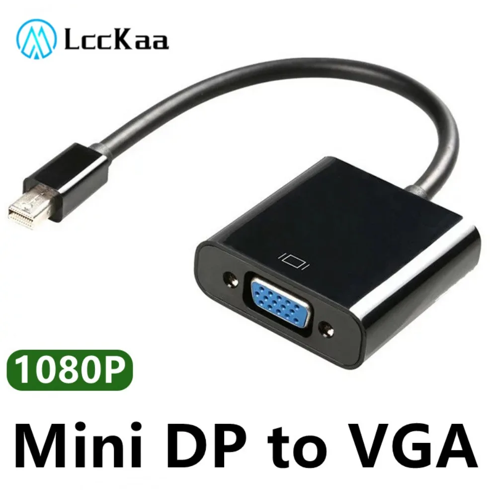 Konwerter Mini DP na VGA Adapter Mini Displayport na VGA dla MacBook Pro Air Apple iMac Konwerter Mini Display Port Thunderbolt