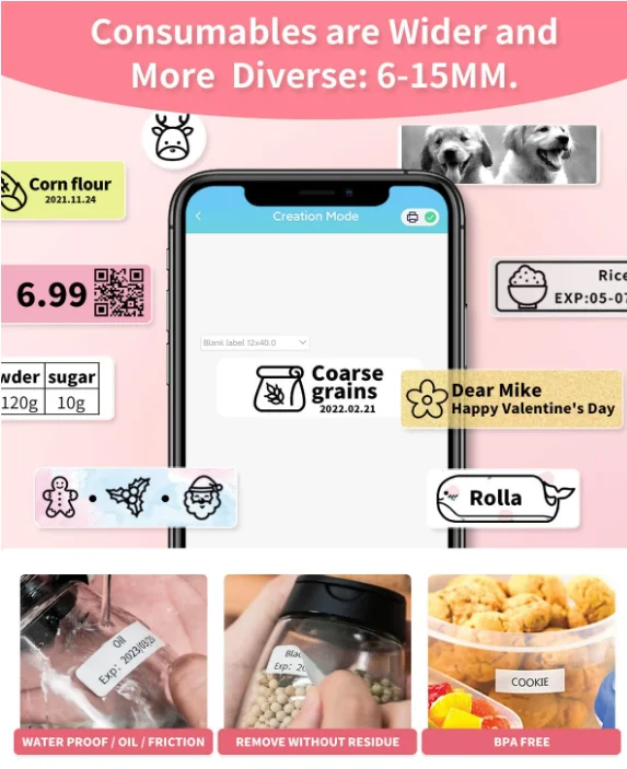 Q30S Mini Label Maker  Handheld Wireless Thermal Labeler Printer Cute Label Maker for Home