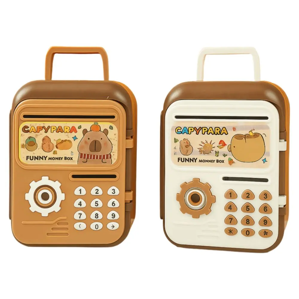 กระปุกออมสินมินิรูปคาปิบาร่าน่ารักพร้อมหูหิ้ว ดีไซน์การ์ตูนน่ารัก กล่องเก็บเหรียญ ฝึกการออมเงิน