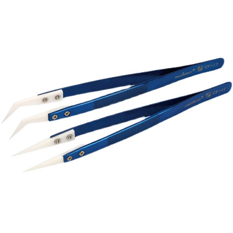 

PWS MECHANIC CF Series High Precision Insulation Ceramic Anti-Magnetic Anti-Static Special Tweezers For Phone Flying Wire Repair