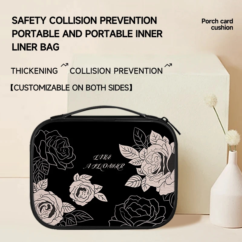 DIY Line Butterfly Laptop Sleeve PU iPad Bag 9 10 11 12inch Large capacity Handle Bag Waterproof Shockproof Case Portable Bag