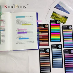 KindFuny-pegatinas de índice largo de arcoíris, notas adhesivas semitransparentes fluorescentes de Color PET, impermeables, 300 hojas