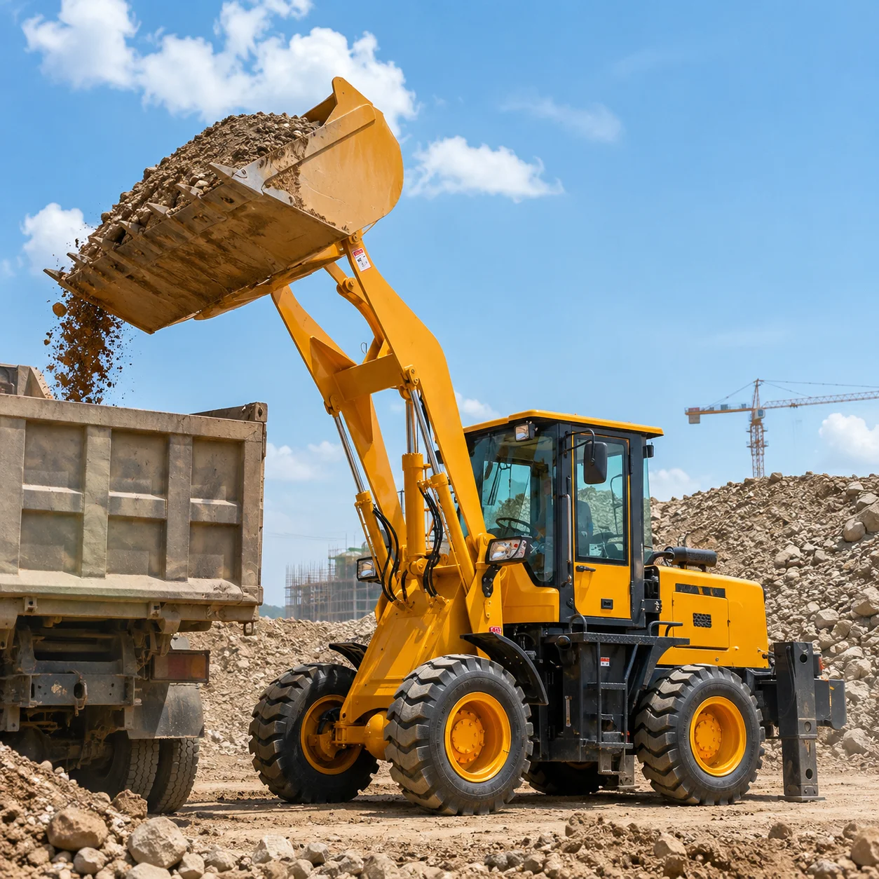 Tractor Backhoe - 6T バックホーローダー 4WD 92KW バックホー掘削機 トラクターローダー