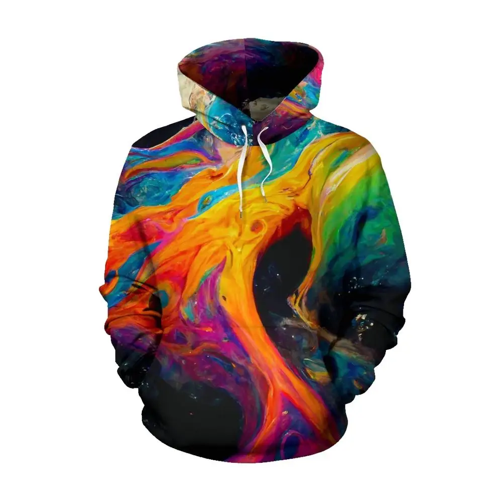  Men Hoodie Dazzling graffiti Design style 3D Print Fashion Abstract Pullover Oversize Personality Streetwear Men Clothing Tops 