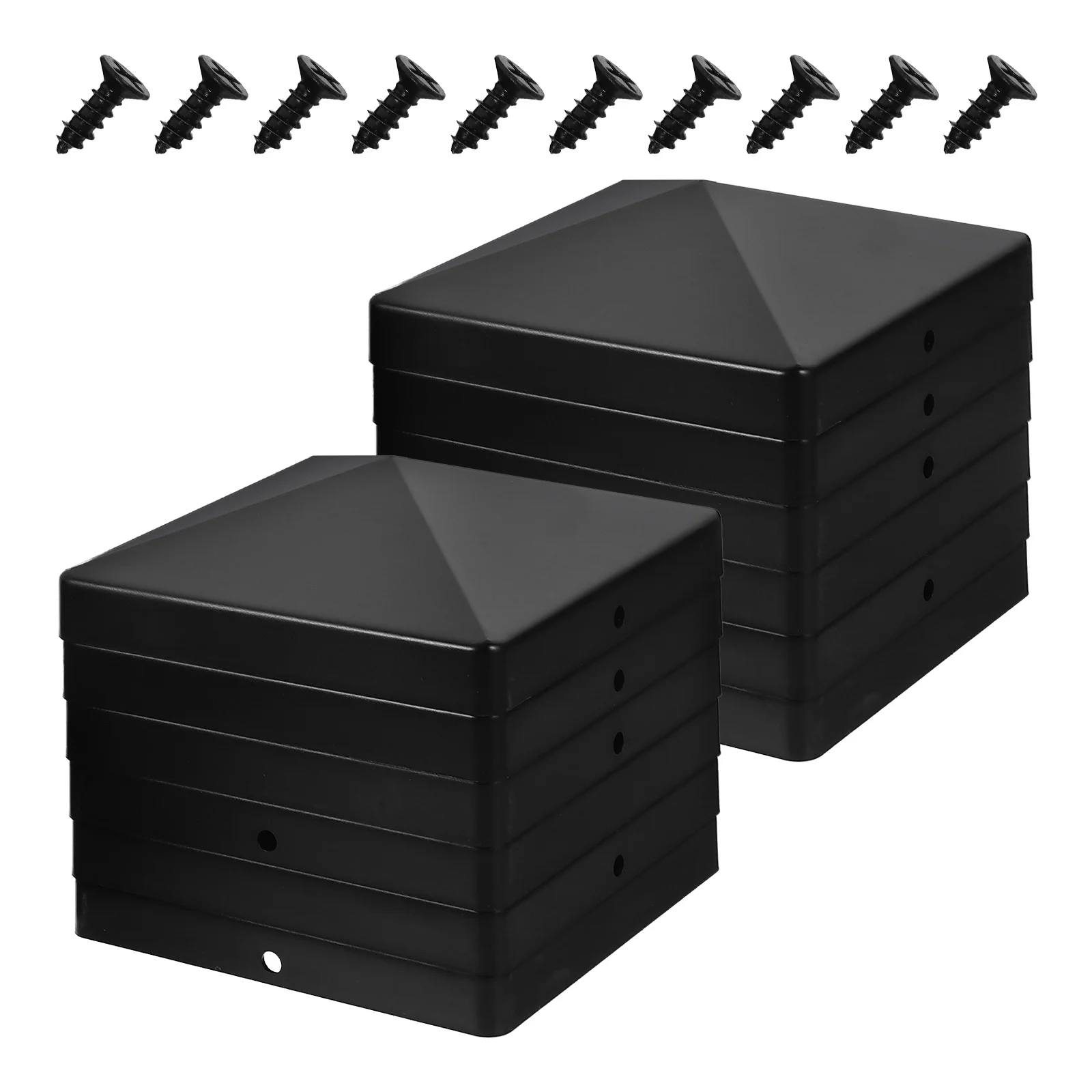 12pcs Fence Caps Plastic Smooth Edge Durable Weather Resistant Guardrail Guardrail Caps Cover For Fence Railings