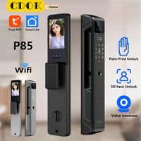 CDOK P85 Tuya WiFi fully automatic face fingerprint lock, Remote intercom remote unlocking, remote visual cat eye