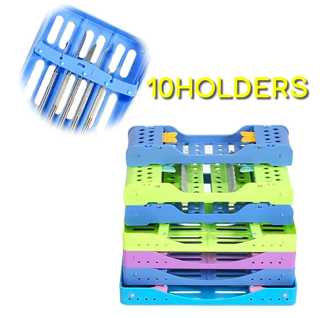 

Dental Instrument Rack Sterilization Box Place Pallet 5/10 Holes Oral Cavity High Temperature Resistance Surgery Lab Tools