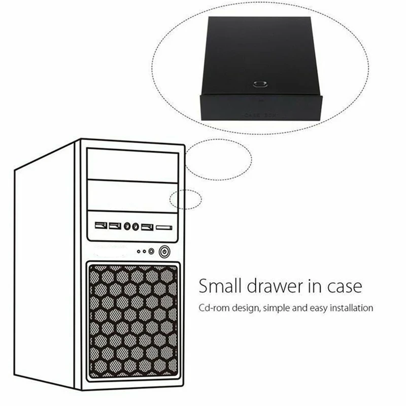 Desktop Storage Box Organizer Drawer Optical Drives 5.25 Front Panel Storage Holders & Racks For Desktop PC Computer