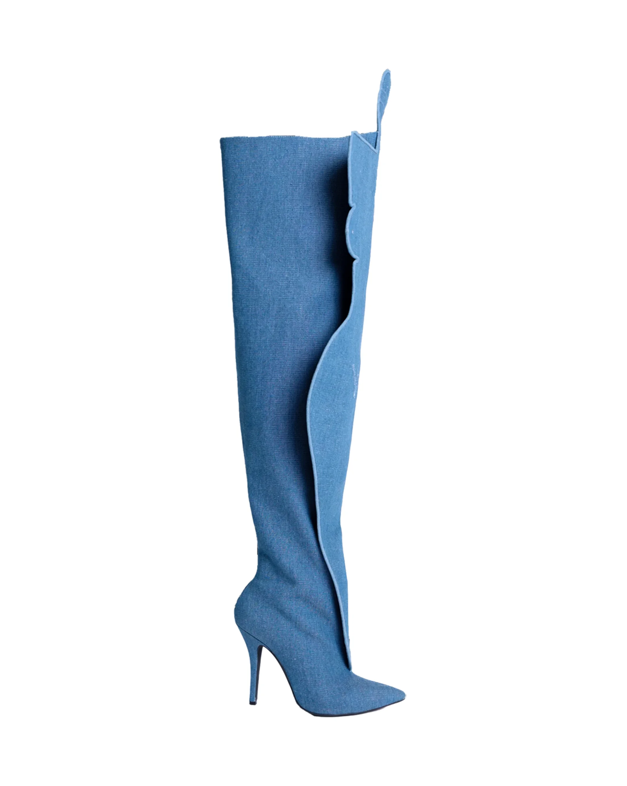 White Sexy Over The Knee Boots Women High Heels Shoes Ladies Thigh High Boots Spring Leather Long Boots Female Shoe Plus Size 44