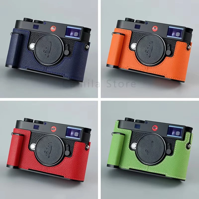 handwork Photo Camera leather cowhide Bag whole Body BOX Case For leica M11 handle grip Protective sleeve Arca-Swiss RRS base