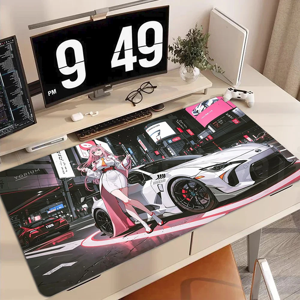 

New Arrivals Sports Car Mousepad HD Printing Computer Gamers Locking Edge Non-slip Mouse Pad XXL 90x40cm Keyboard PC Desk Pad