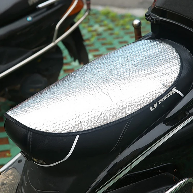 Universal Waterproof Motorcycle Sunscreen Seat Cover Cap Prevent Bask In Seat Scooter Sun Pad Heat Insulation Cushion Protect