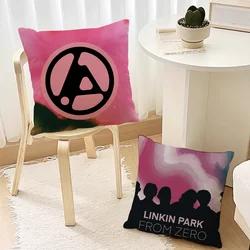 Band l-linkin p-park FROM ZERO Pillow Case Living Room Accent Couch Back Support Square Lounge Restful Nap Companion ﻿