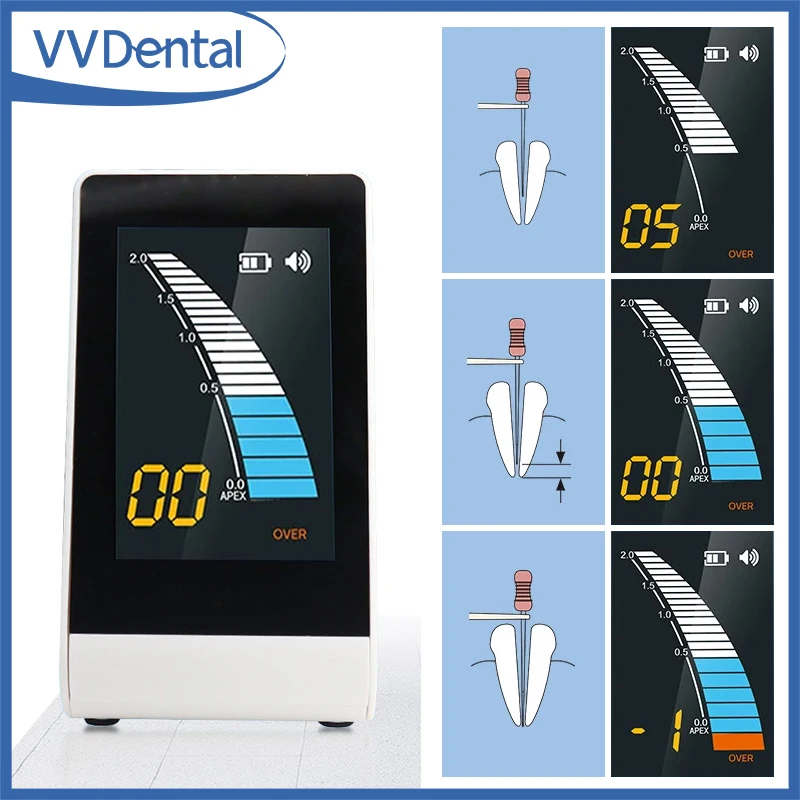 

Dental Endo Apex Locator With LED Screen Dentistry Endodontics Root Canal Measurement Root Canal Located Instrument