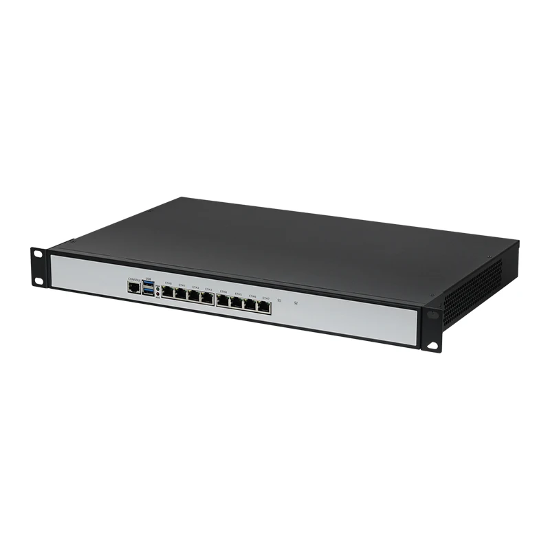 Helorpc 1U Firewall Server Appliance Celeron J6412/J4125 I5-3210M Support Linux Pfsense Soft Router Mini PC with 6/8/10xEthernet