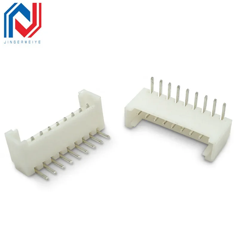 50 Stuks Gebogen Naald Hy2.0 Mm Enkele Rij Gesp Gebogen Voet Socket 2P 3P 4P 5P 6P-12P Connector Pitch 2.0Mm Terminal Connector