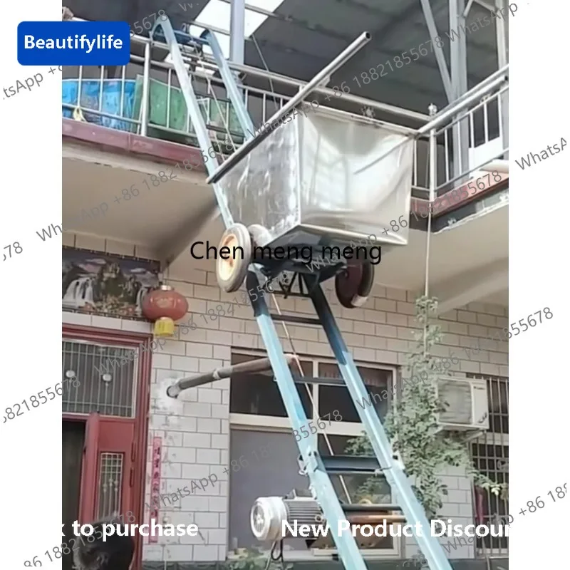 

a56 Sand Bucket Elevator Lift Small Electric Rail Ramp Feeder Automatic Lifting Customizable Height