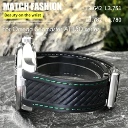 New Natural Rubber Watchband 18mm 19mm 20mm Watch Strap for Omega Aqua Terra 150M AT150 Colorful Silicone Wristband