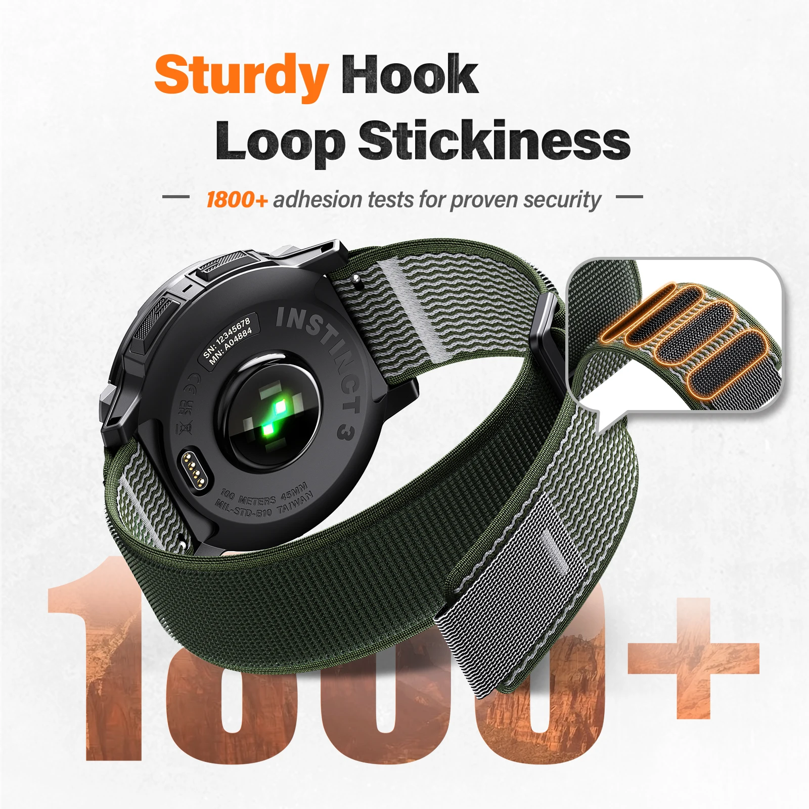 Quick Release Woven Nylon Loop Replacement Strap for Garmin Instinct E Instinct 2  2X  3 970 955 965