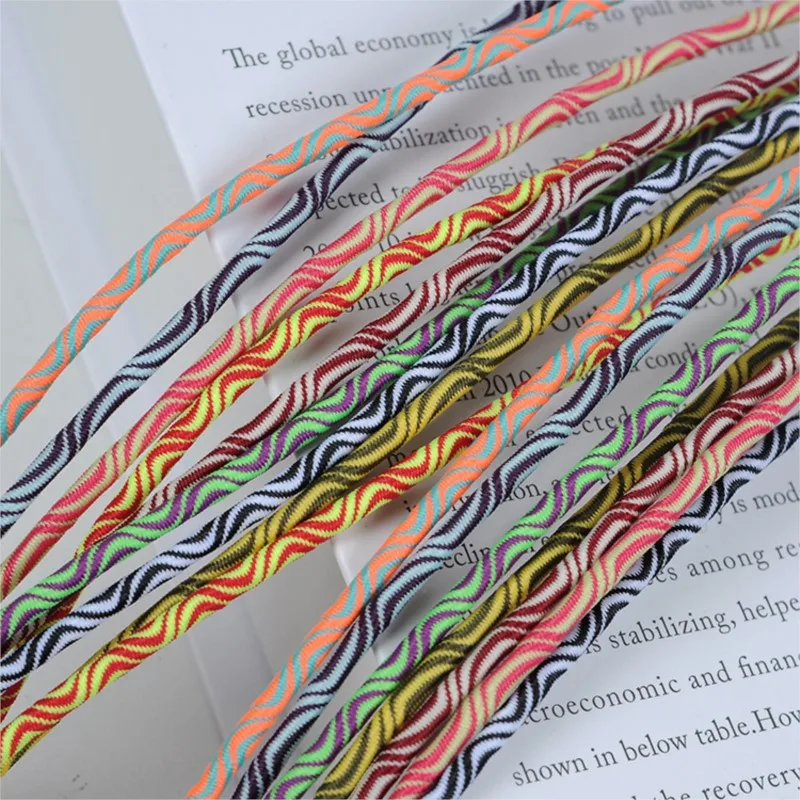 3mm 5Y Elastic Rope Colored Round Elastic Band For Clothing Shoelace Backpack Elastic Twisted Cords Garment Sewing Accessories