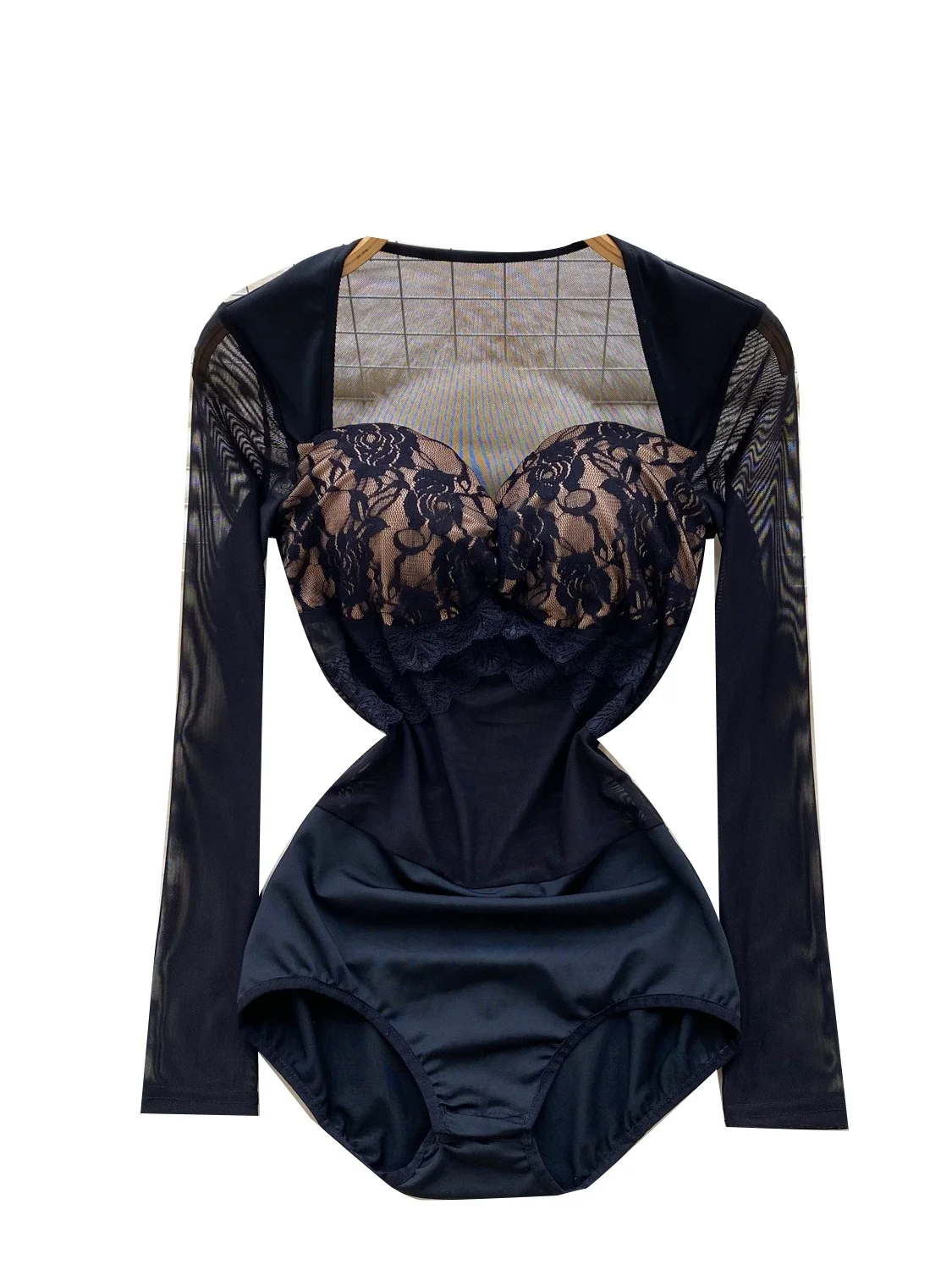 Ele Long Sve Tutina da donna Faion in pizzo Design snellente Strato base Capispalla Pantaloni ort a vita alta alla moda