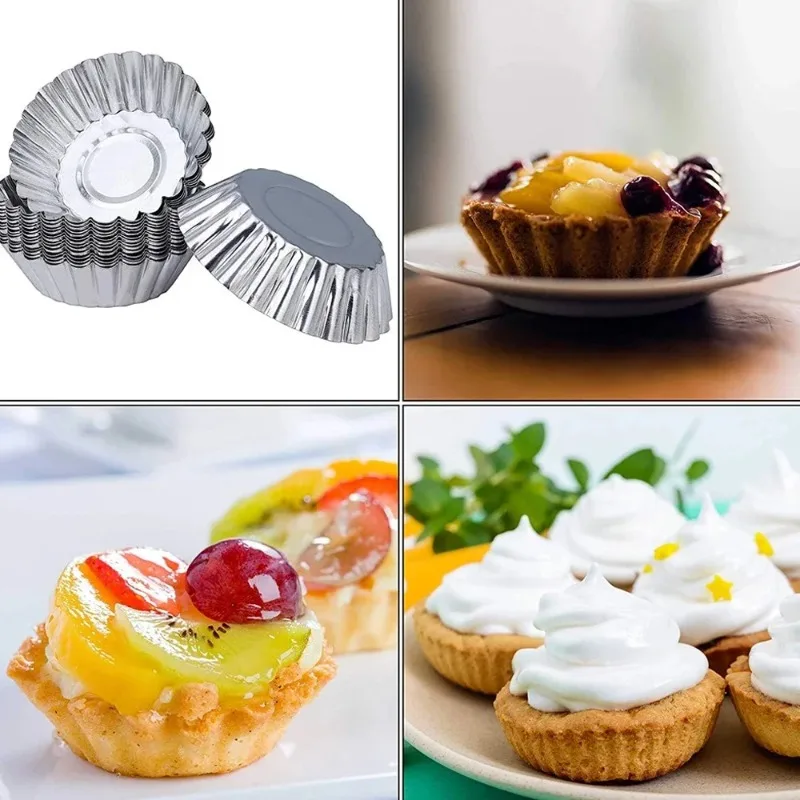 

Reusable Baking Molds for Egg Tarts Cookies Puddings Non-Stick Easy To Clean Professional Pastry Tools Baking Accessories