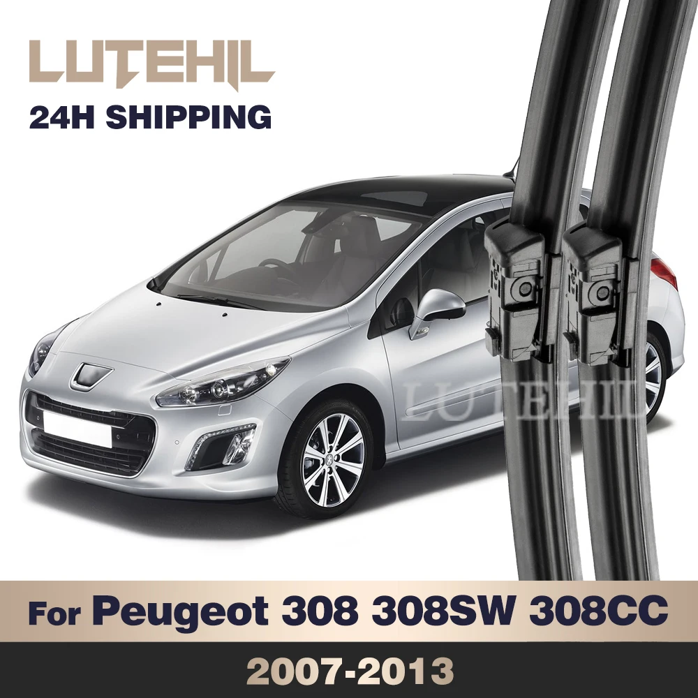 

LUTEHIL Wiper For Peugeot 308 308SW 308CC MK1 T7 2007-2013 Wiper Front Wiper Blades Windshield Windscreen Window Brush 30"+26"